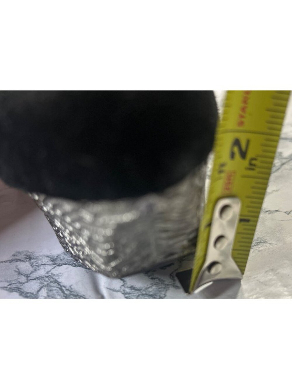 Two Lips Womens Size 6.5 Black Platform Stiletto Heels With Textured Metallic - Picture 10 of 16
